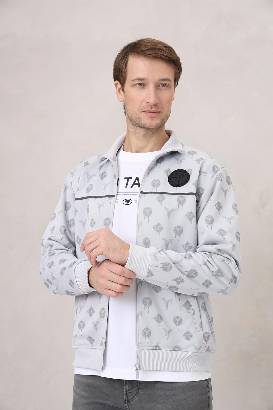 Кардиган Carlo Colucci с принтом серый