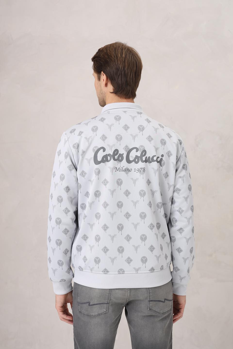 Кардиган Carlo Colucci с принтом серый