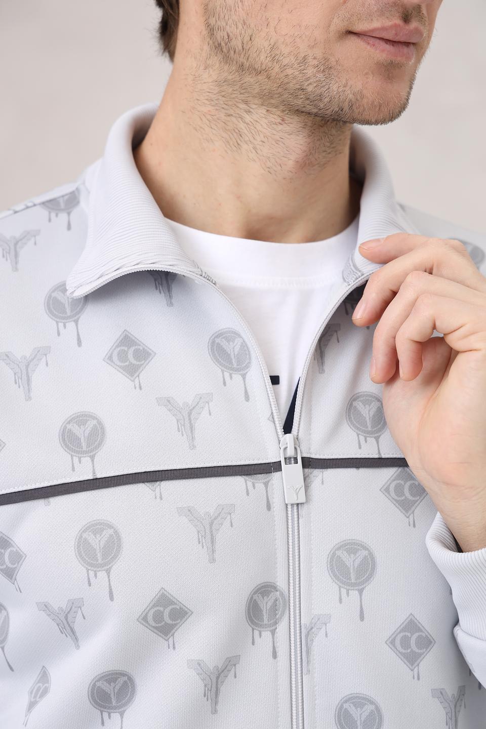 Кардиган Carlo Colucci с принтом серый