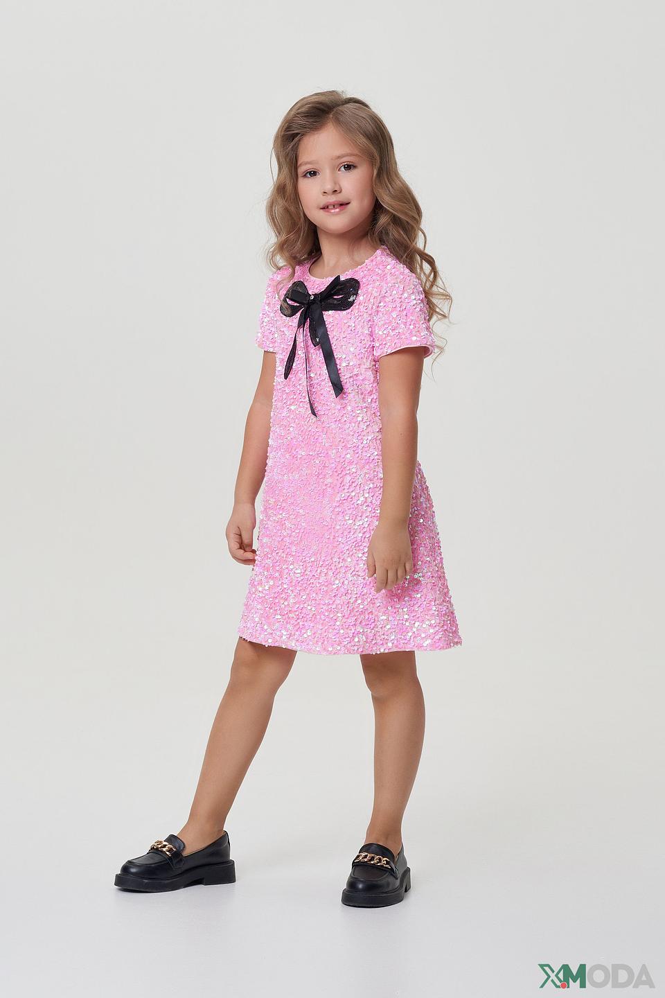 Платье Choupette дев. с пайетками розовое