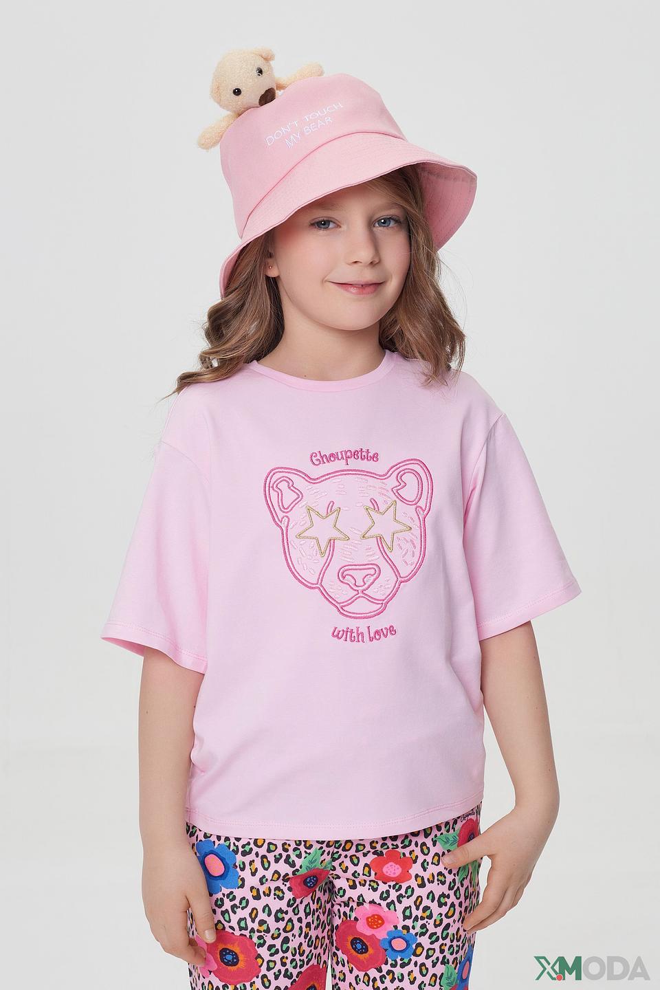 Футболка Choupette дев. с принтом розовый
