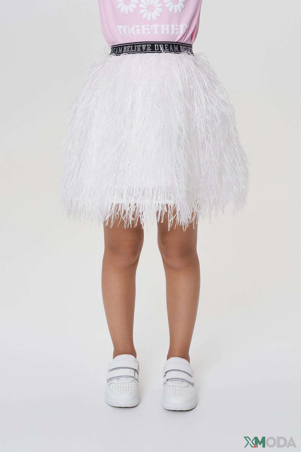 Юбка Choupette дев. с перьями белый
