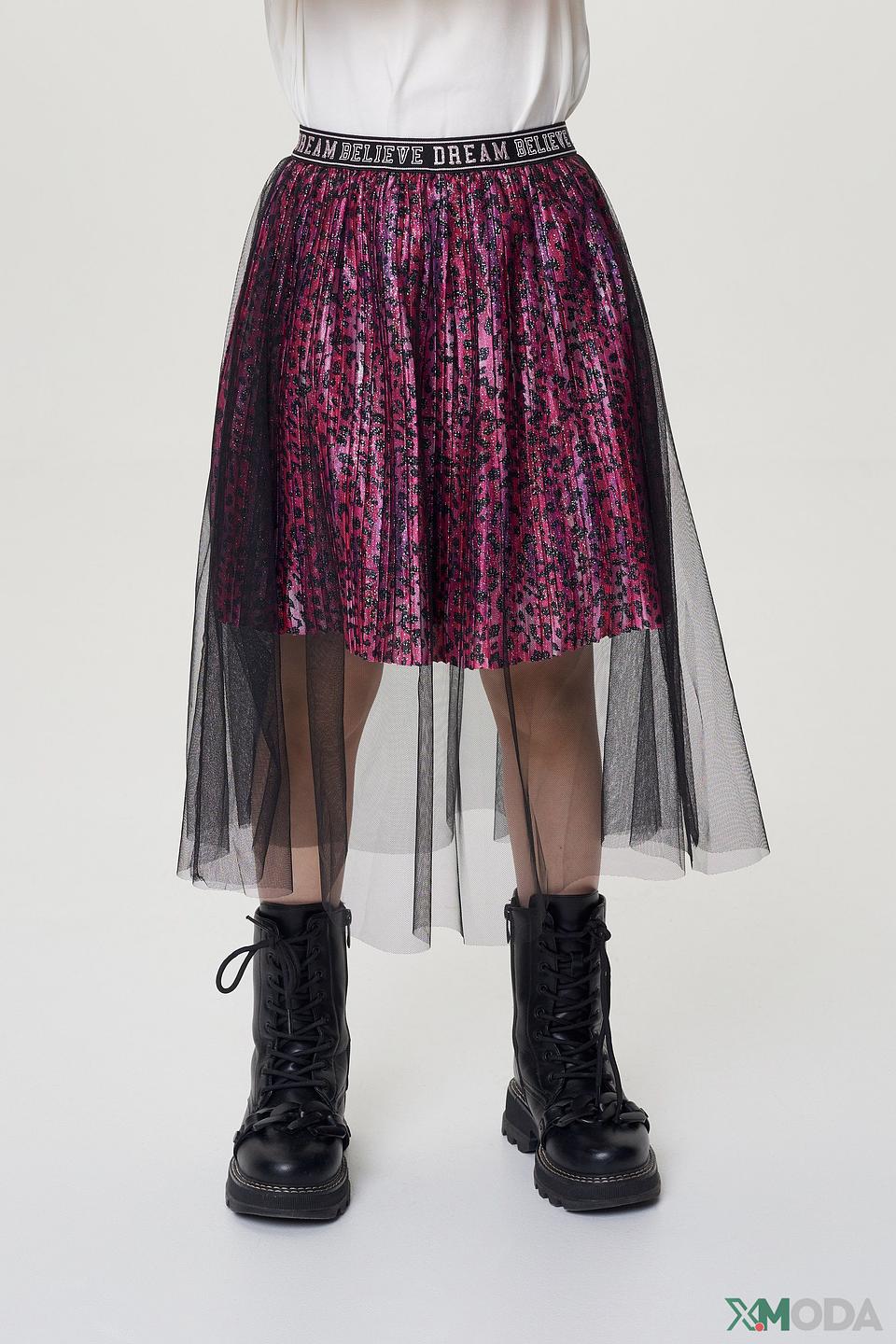 Юбка Choupette дев. с принтом и фатином