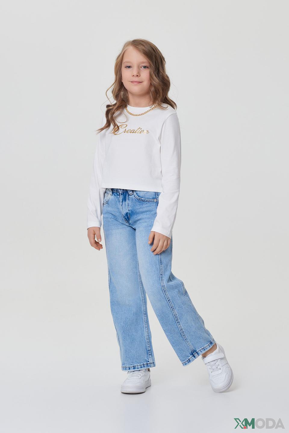 Белый лонгслив Choupette с золотистым принтом Creative