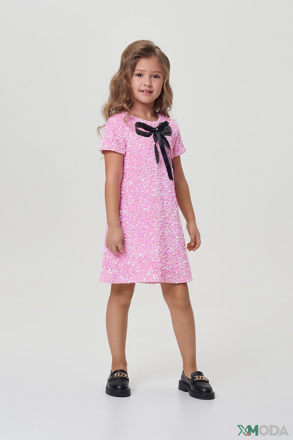 Платье Choupette дев. с пайетками розовое