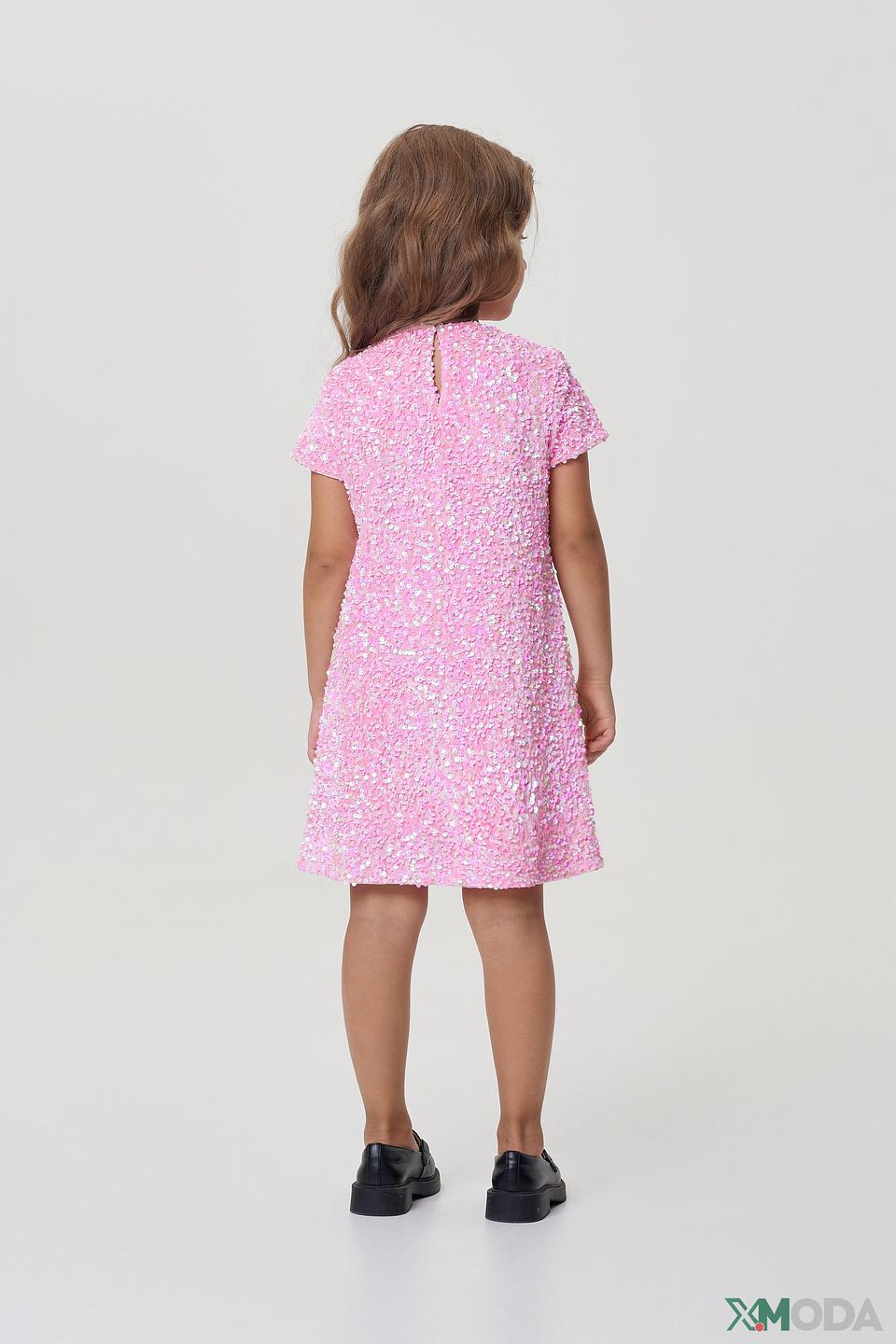 Платье Choupette дев. с пайетками розовое