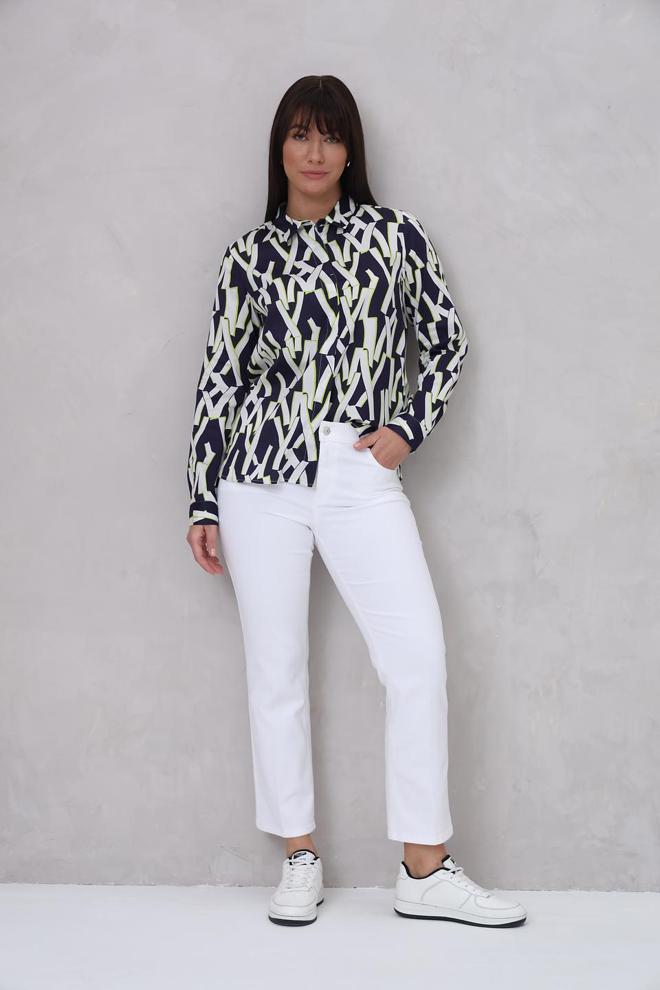 Рубашка Bugatti с геометрическим принтом