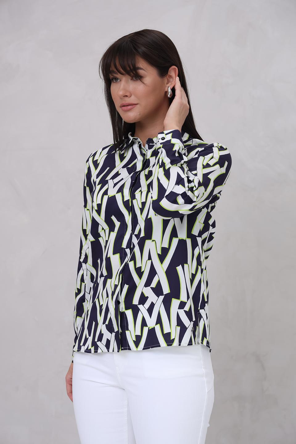 Рубашка Bugatti с геометрическим принтом