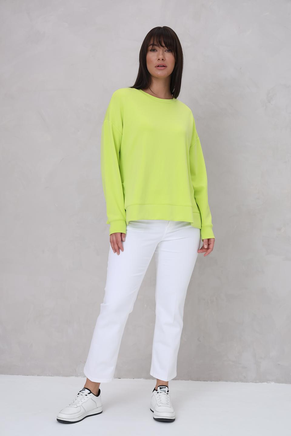 Пуловер Bugatti лайм с логотипом