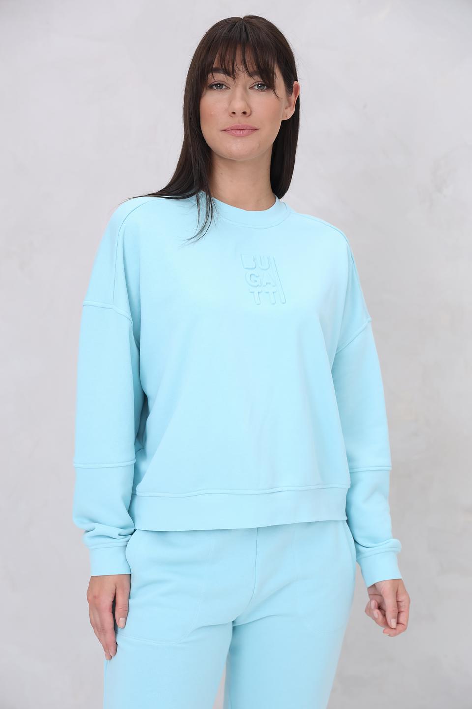 Пуловер Bugatti голубой с логотипом