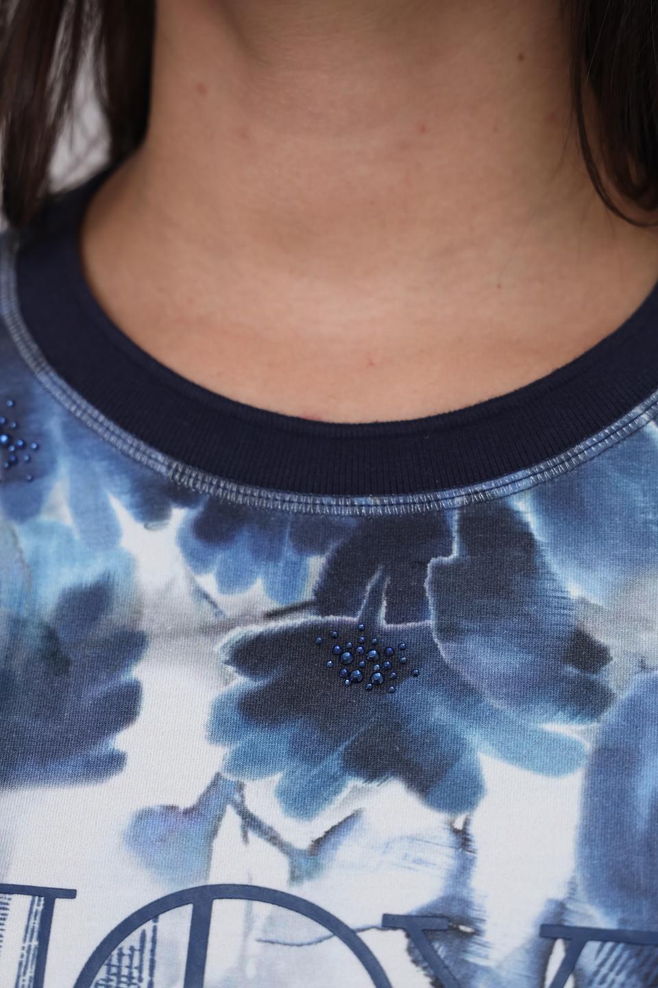 Пуловер Lecomte с цветочным принтом