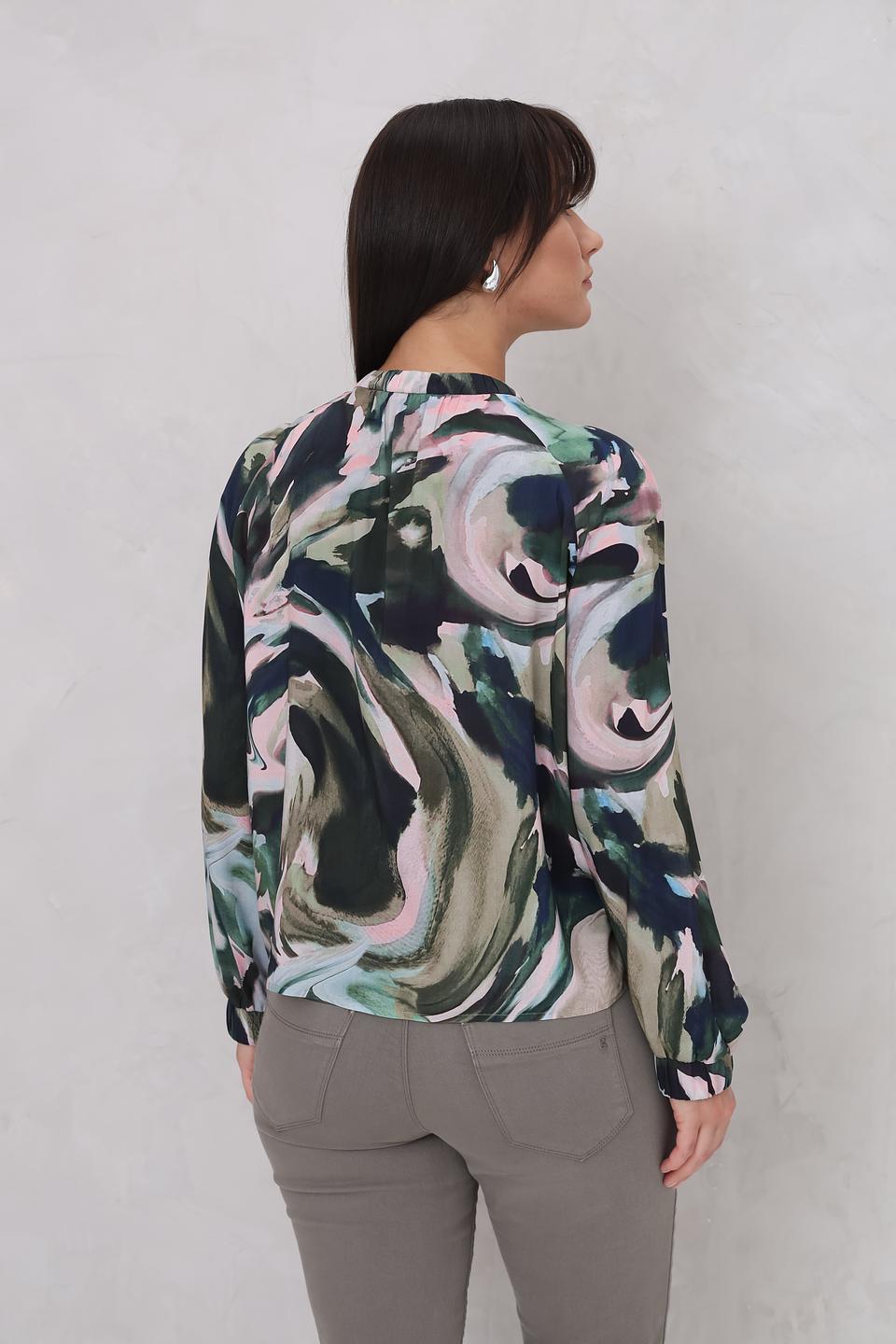 Блуза Lecomte с абстрактным принтом