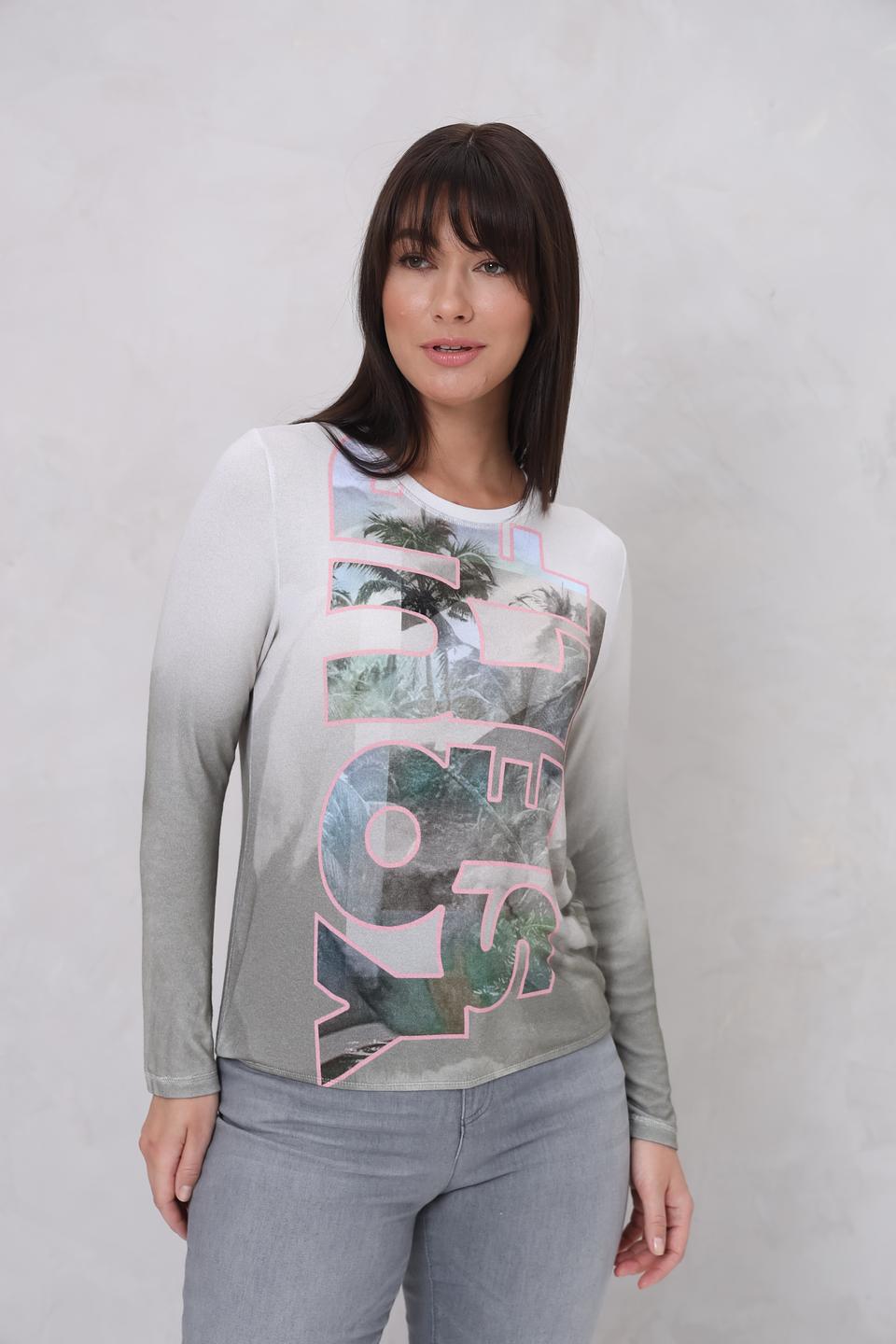 Пуловер Lecomte с тропическим принтом