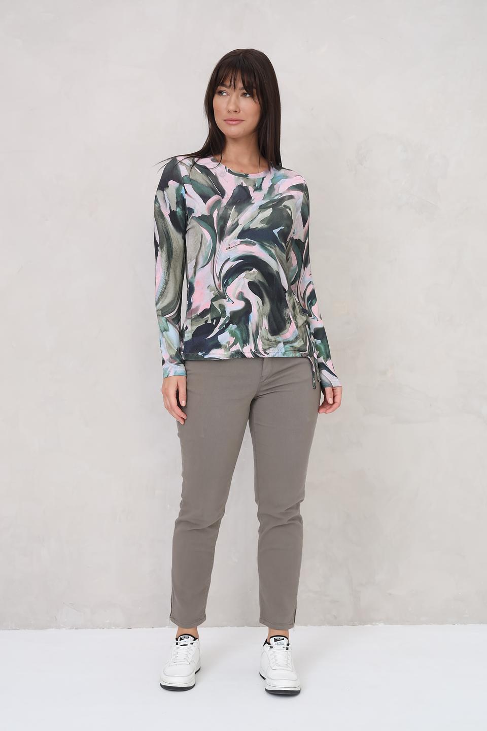 Пуловер Lecomte с абстрактным принтом