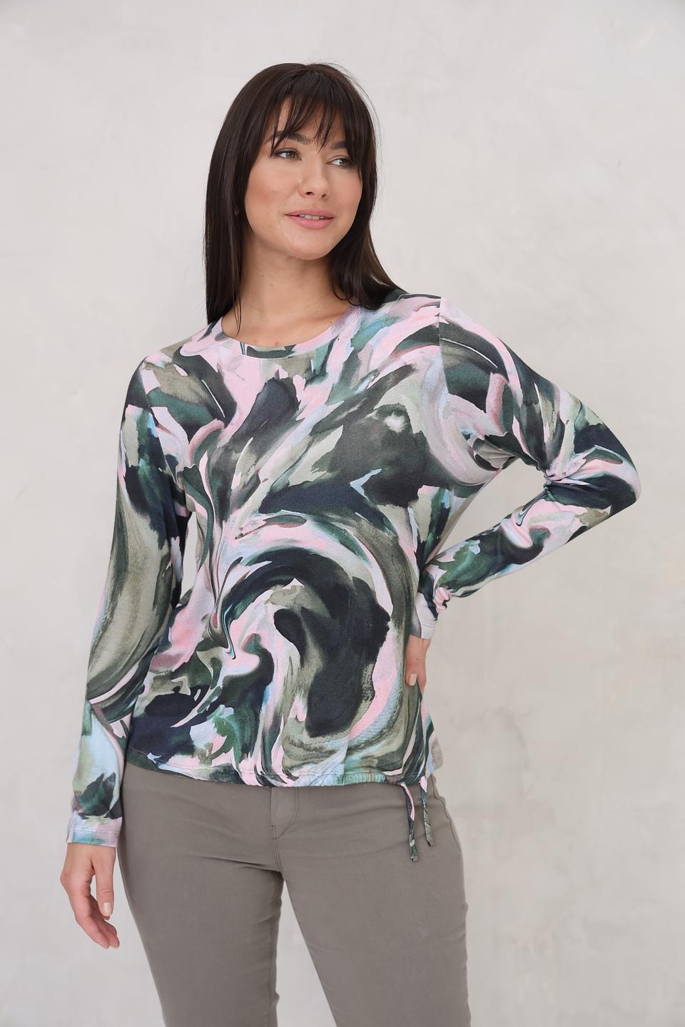 Пуловер Lecomte с абстрактным принтом