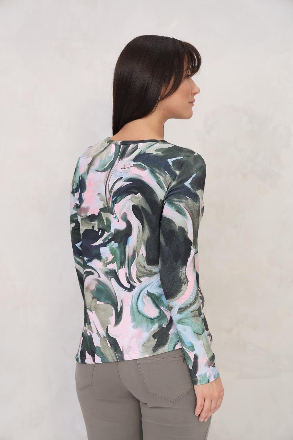 Пуловер Lecomte с абстрактным принтом