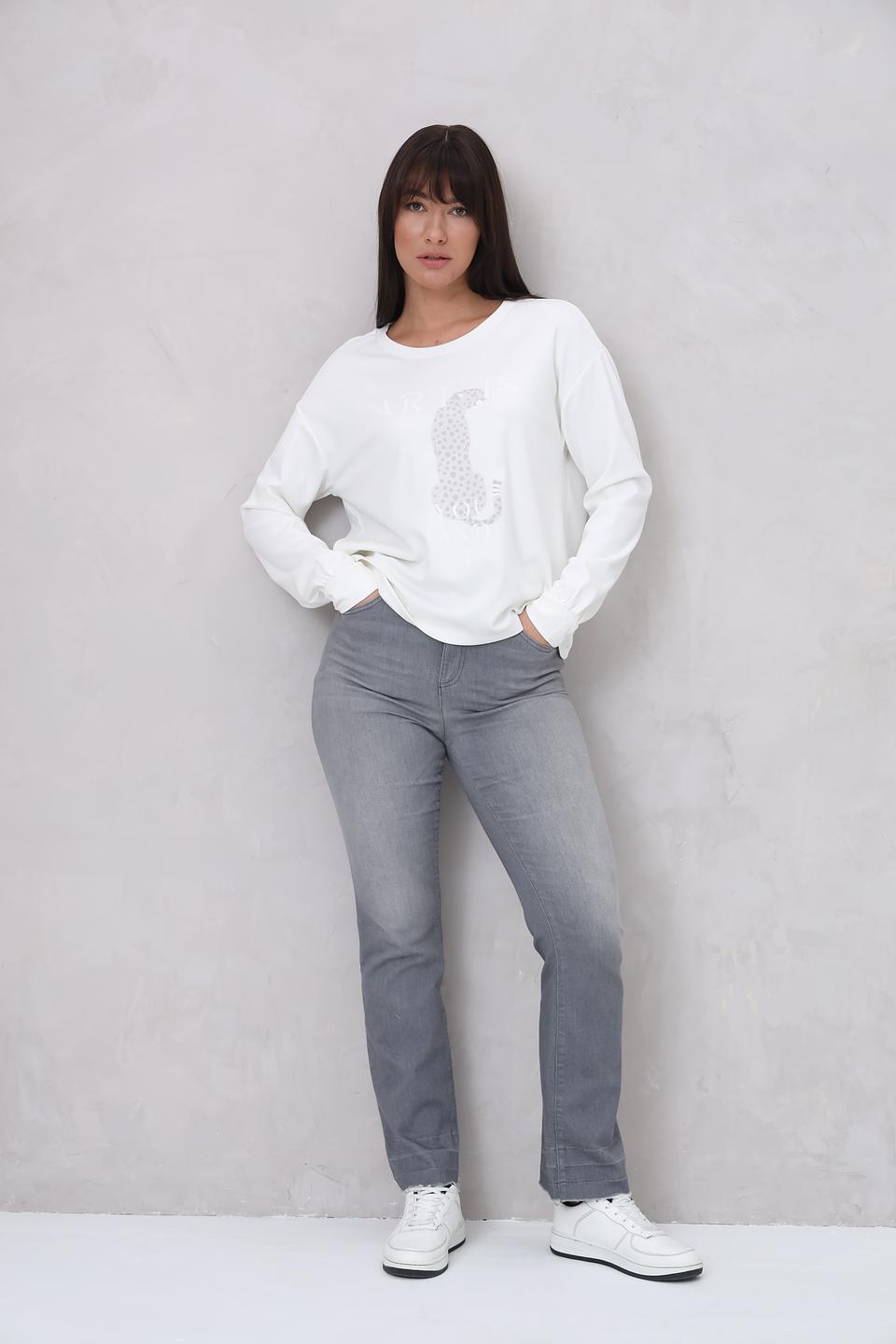 Пуловер Monari с принтом леопарда