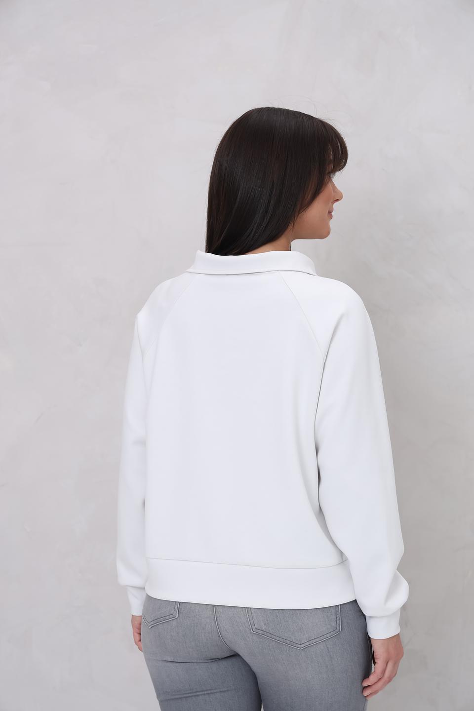 Пуловер Monari с блестками белый