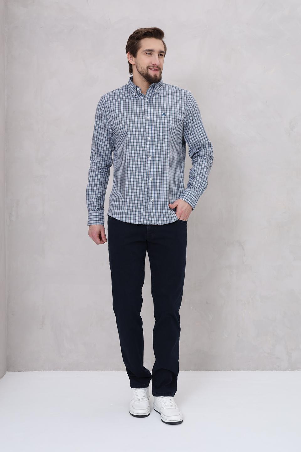 Рубашка Lerros клетка голубая