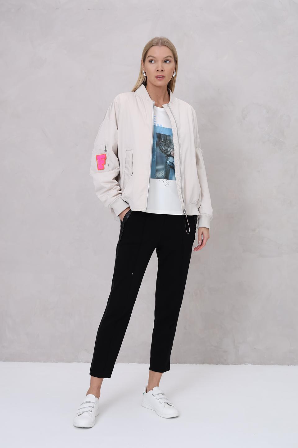 Куртка-бомбер Frieda and Freddies бежевая