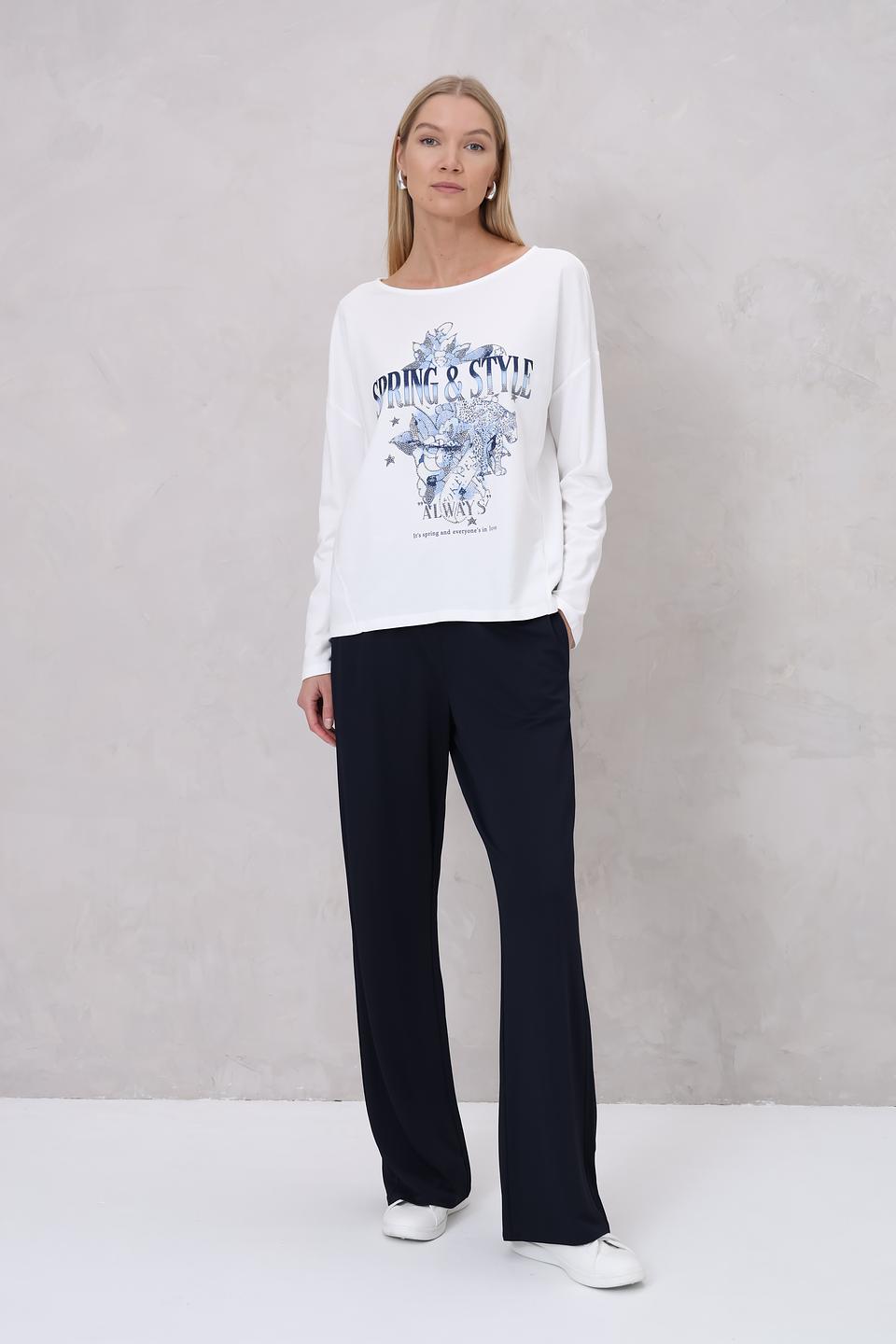 Брюки Margittes клёш тёмно-синие