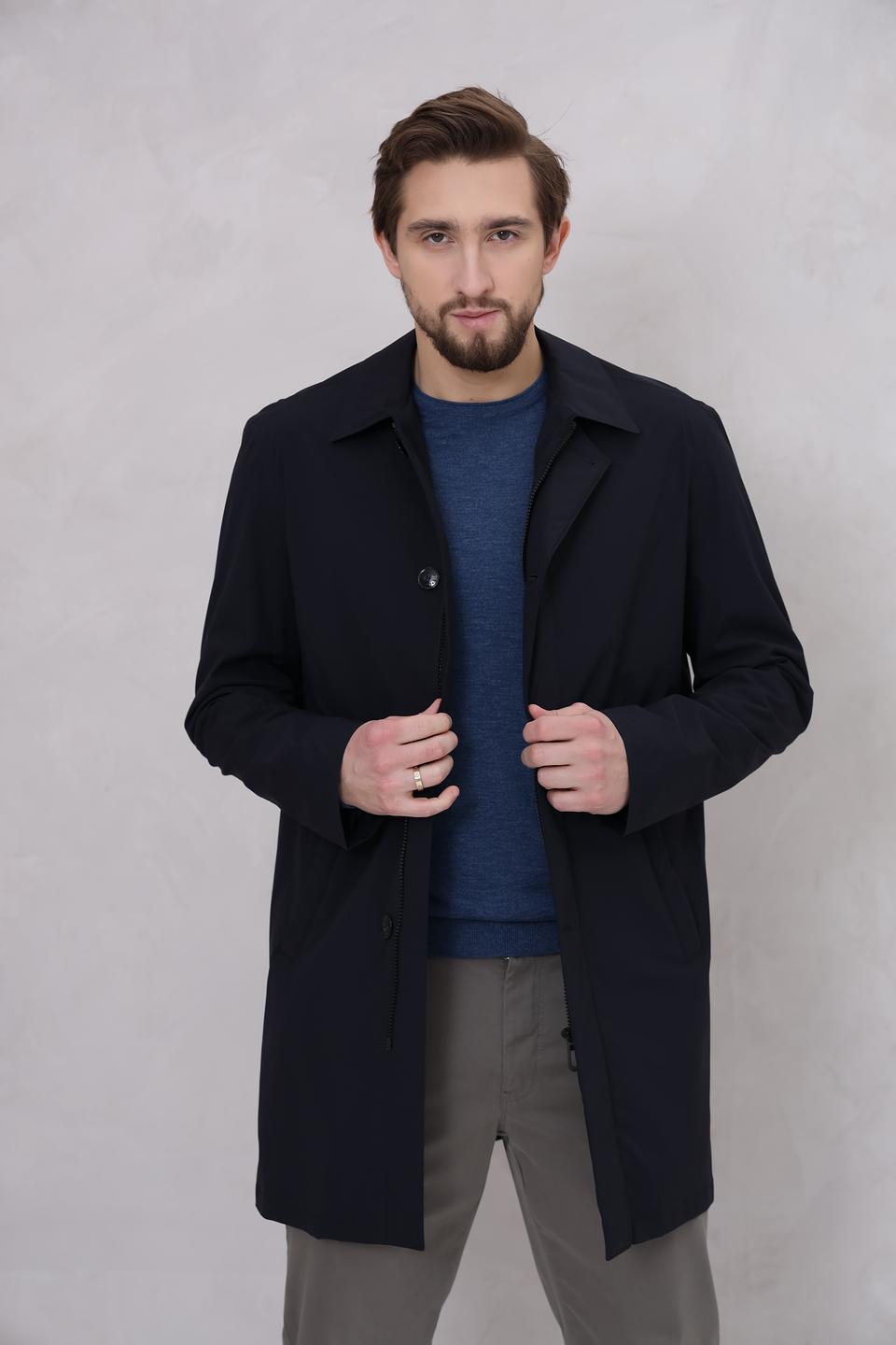 Плащ Bugatti тёмно-синий