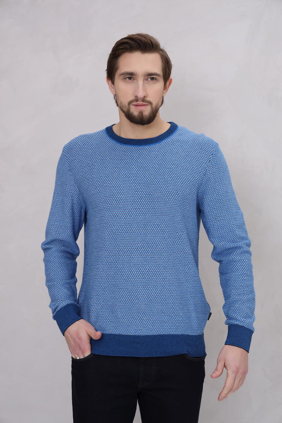 Джемпер Bugatti голубой с узором