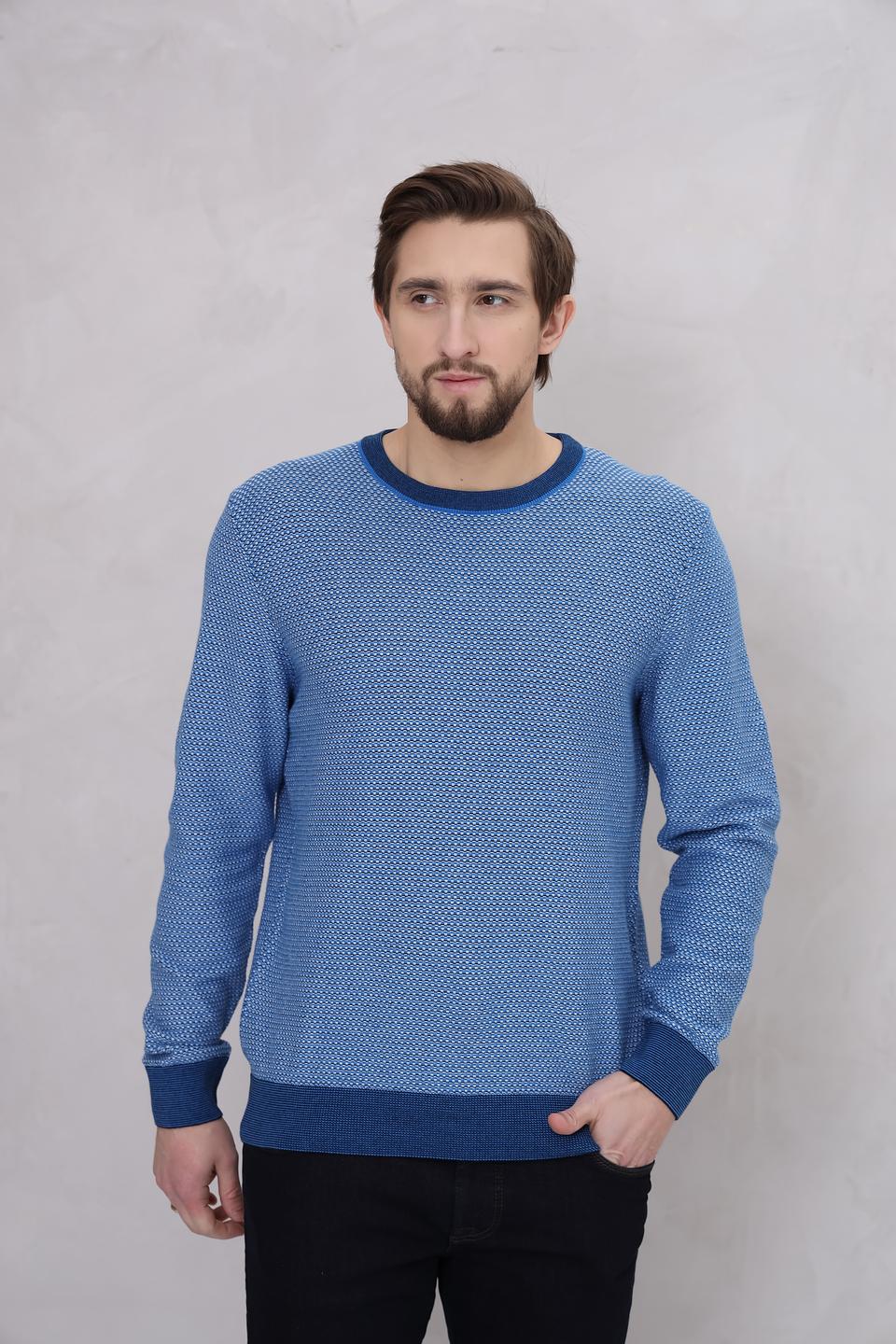 Джемпер Bugatti голубой с узором