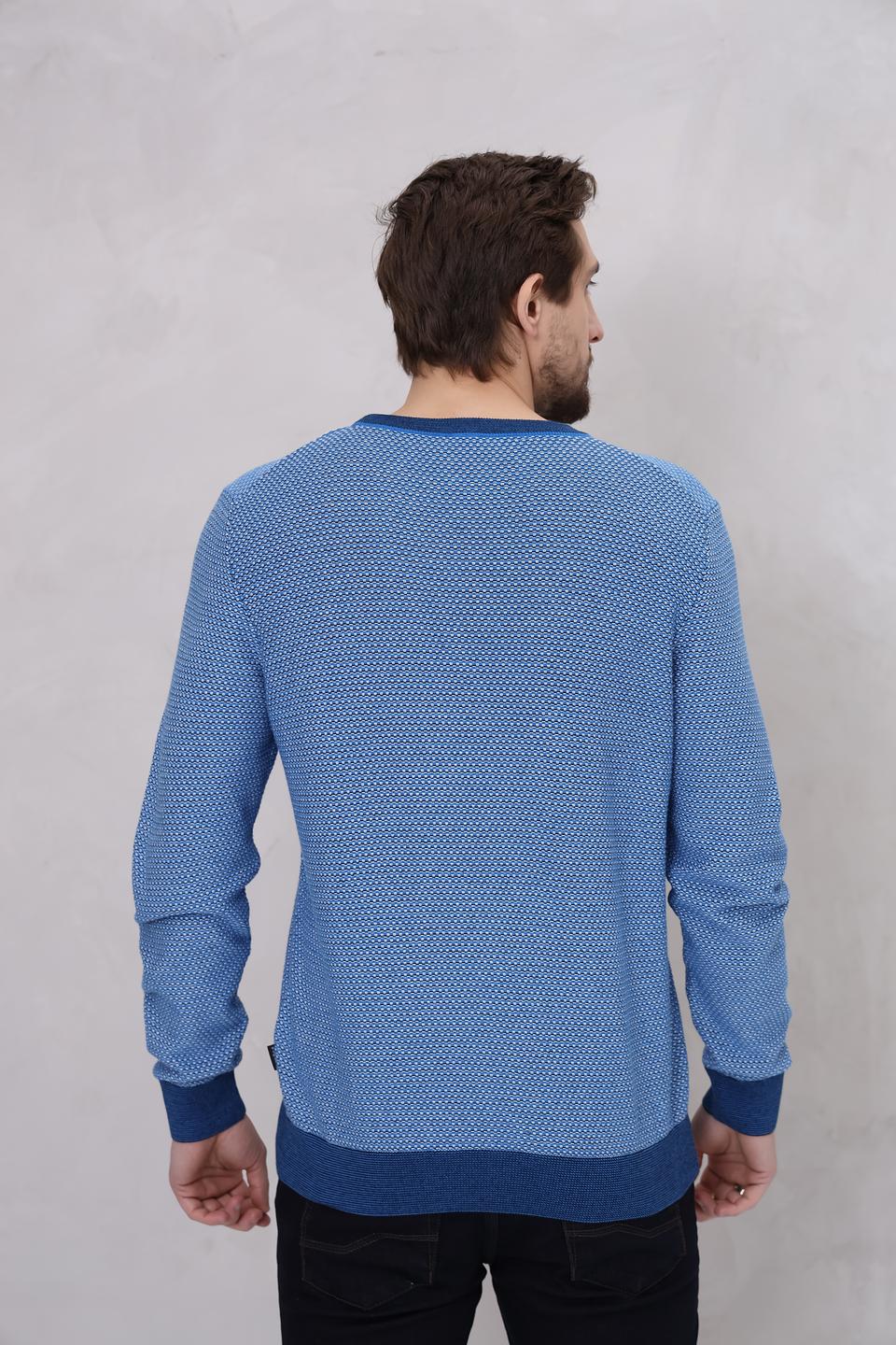 Джемпер Bugatti голубой с узором