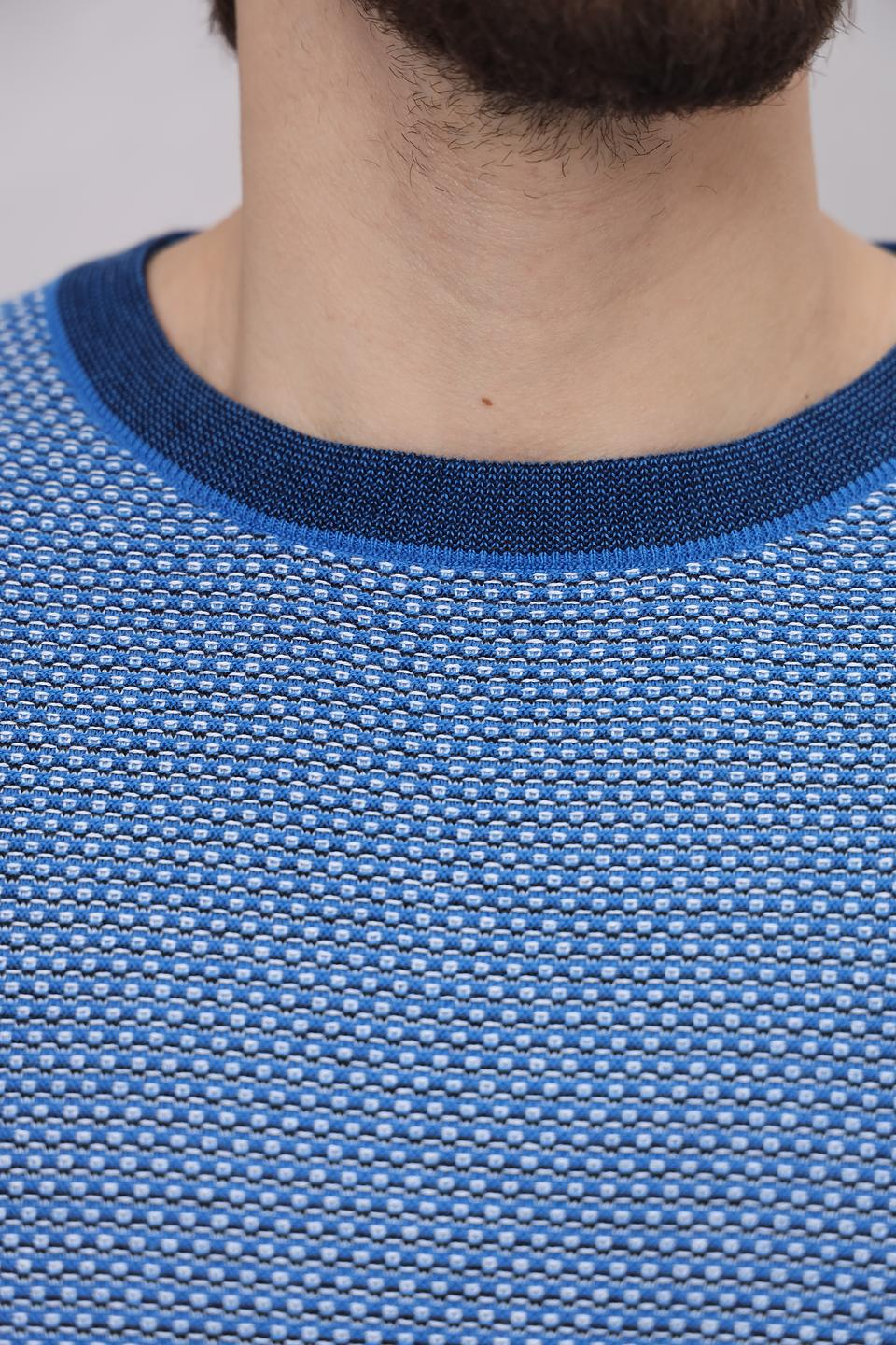 Джемпер Bugatti голубой с узором