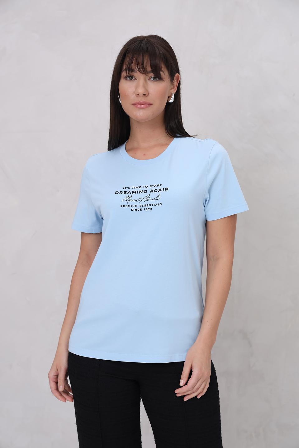 Футболка Marc Aurel голубая с принтом