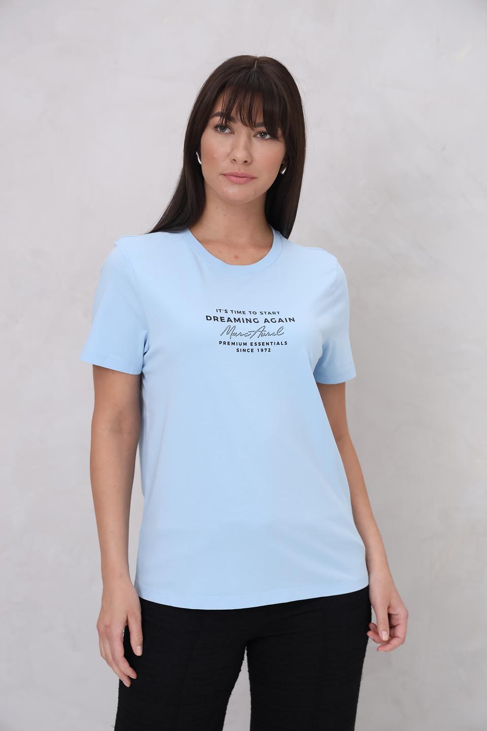 Футболка Marc Aurel голубая с принтом