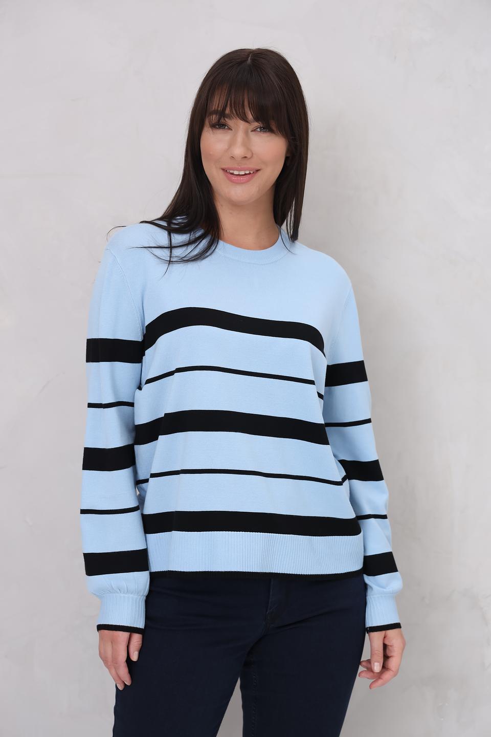 Пуловер Marc Aurel в полоску голубой
