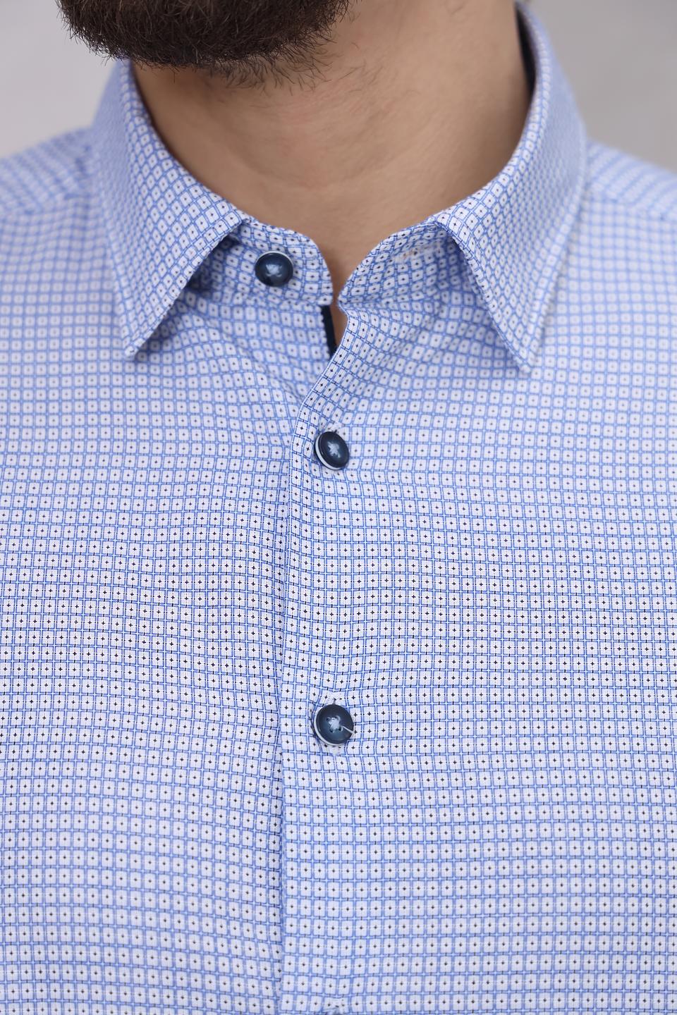Рубашка Bugatti в голубую клетку