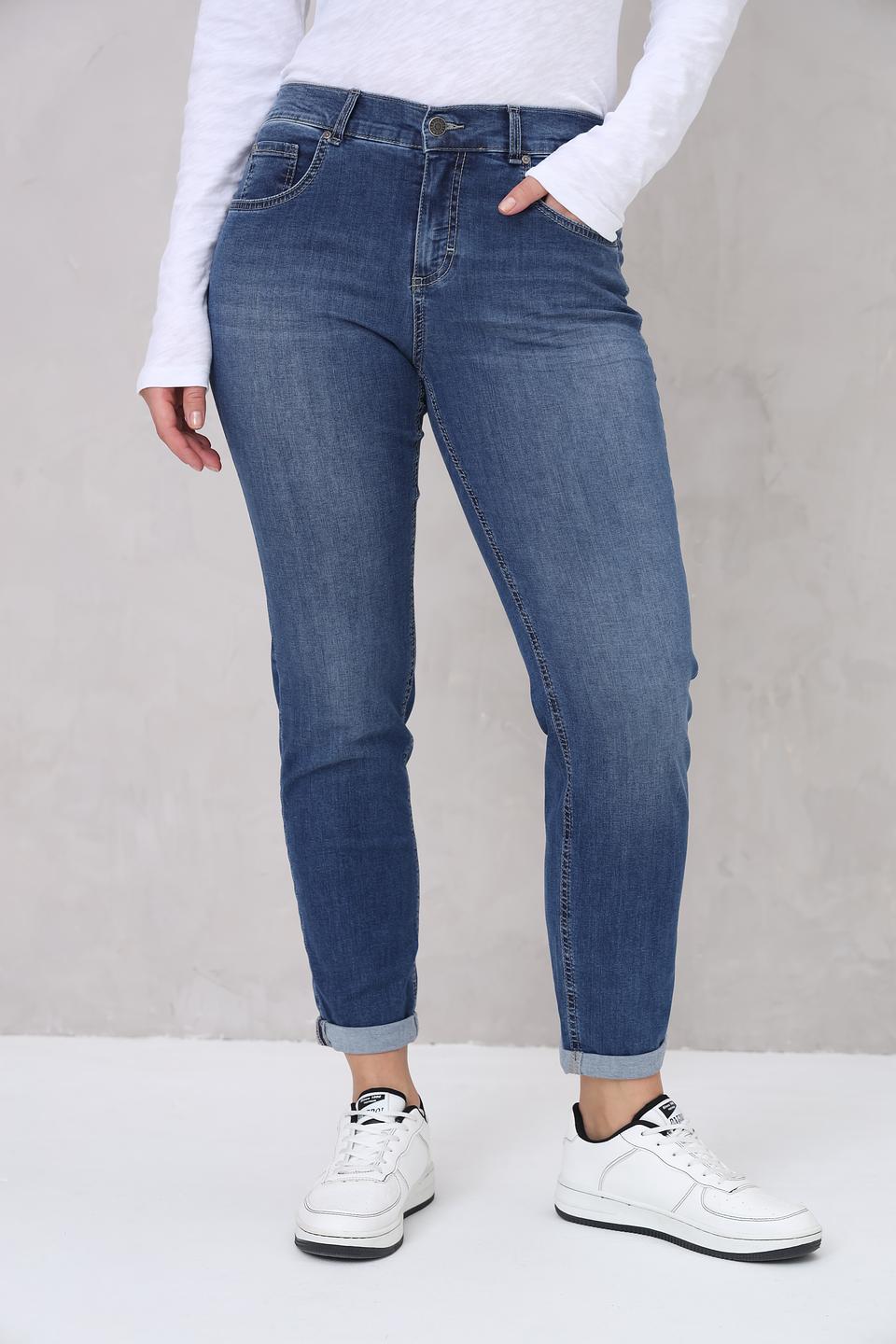 Джинсы Angels с подворотами синие
