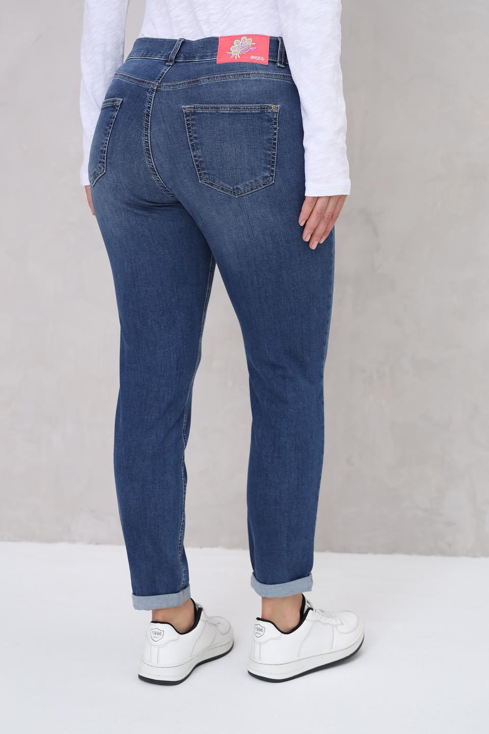 Джинсы Angels с подворотами синие