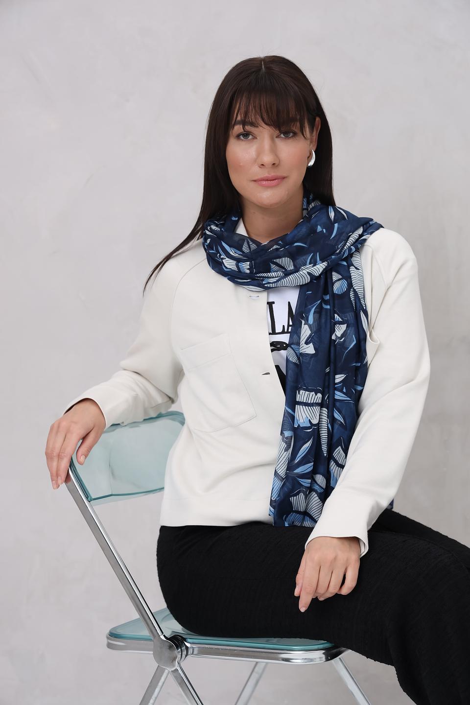 Шарф Rabe collection с листьями