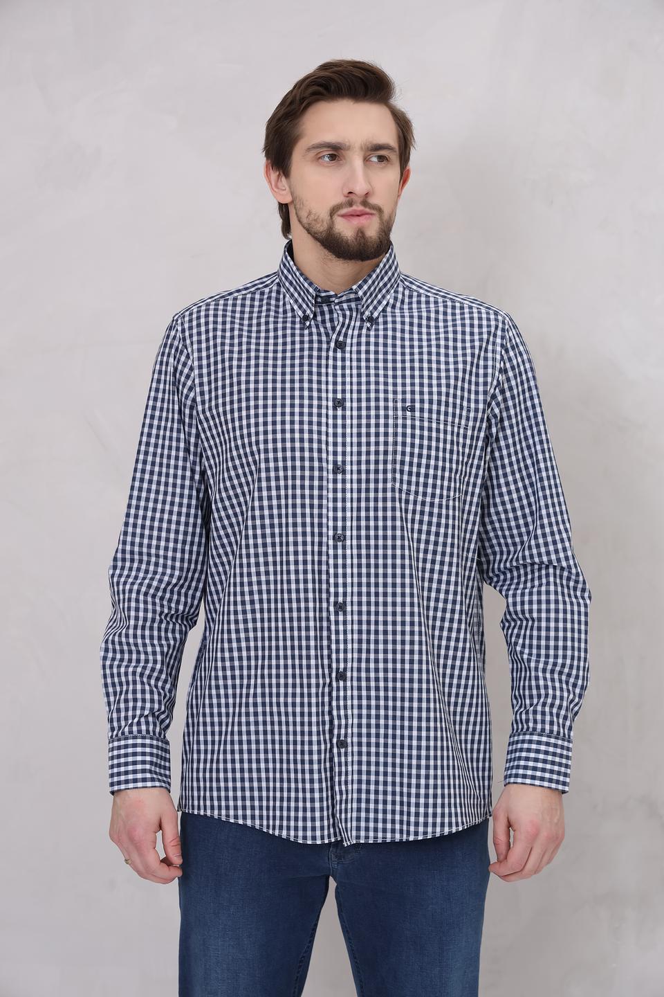 Рубашка Casa Moda в клетку синяя
