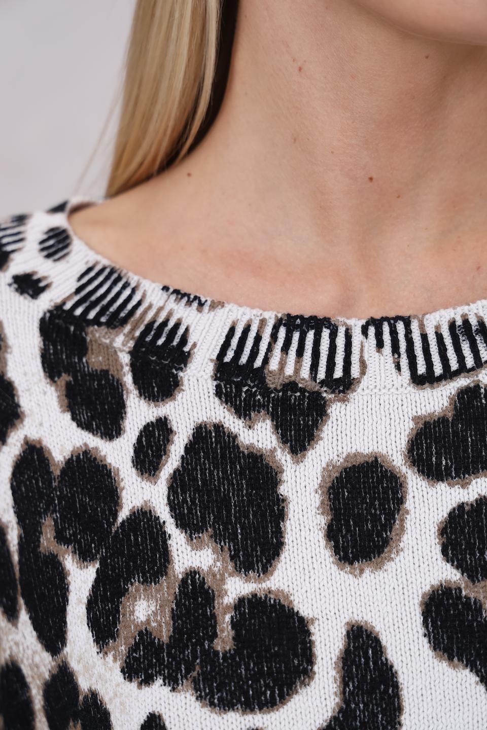 Пуловер Monari леопардовый