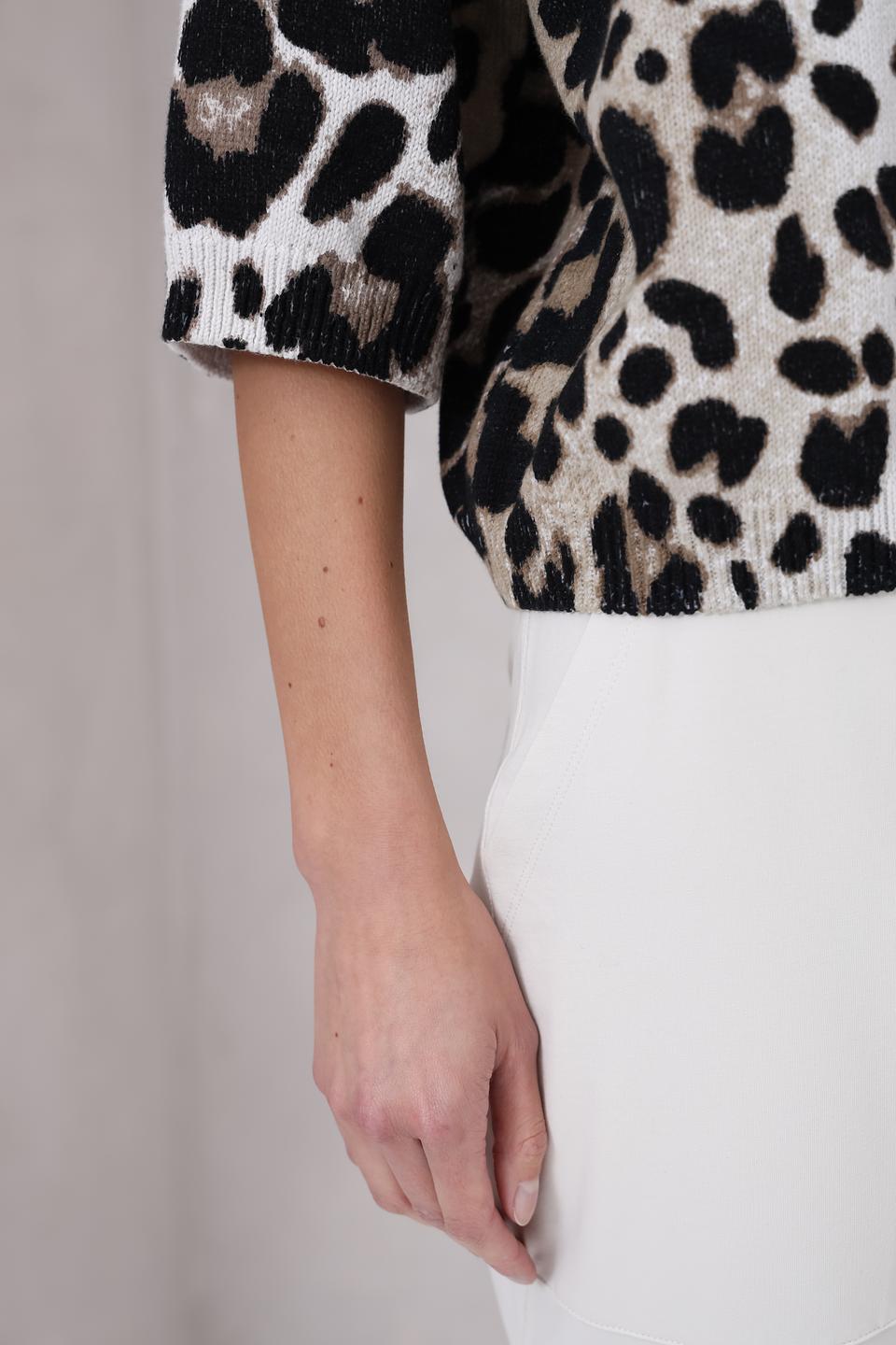 Пуловер Monari леопардовый