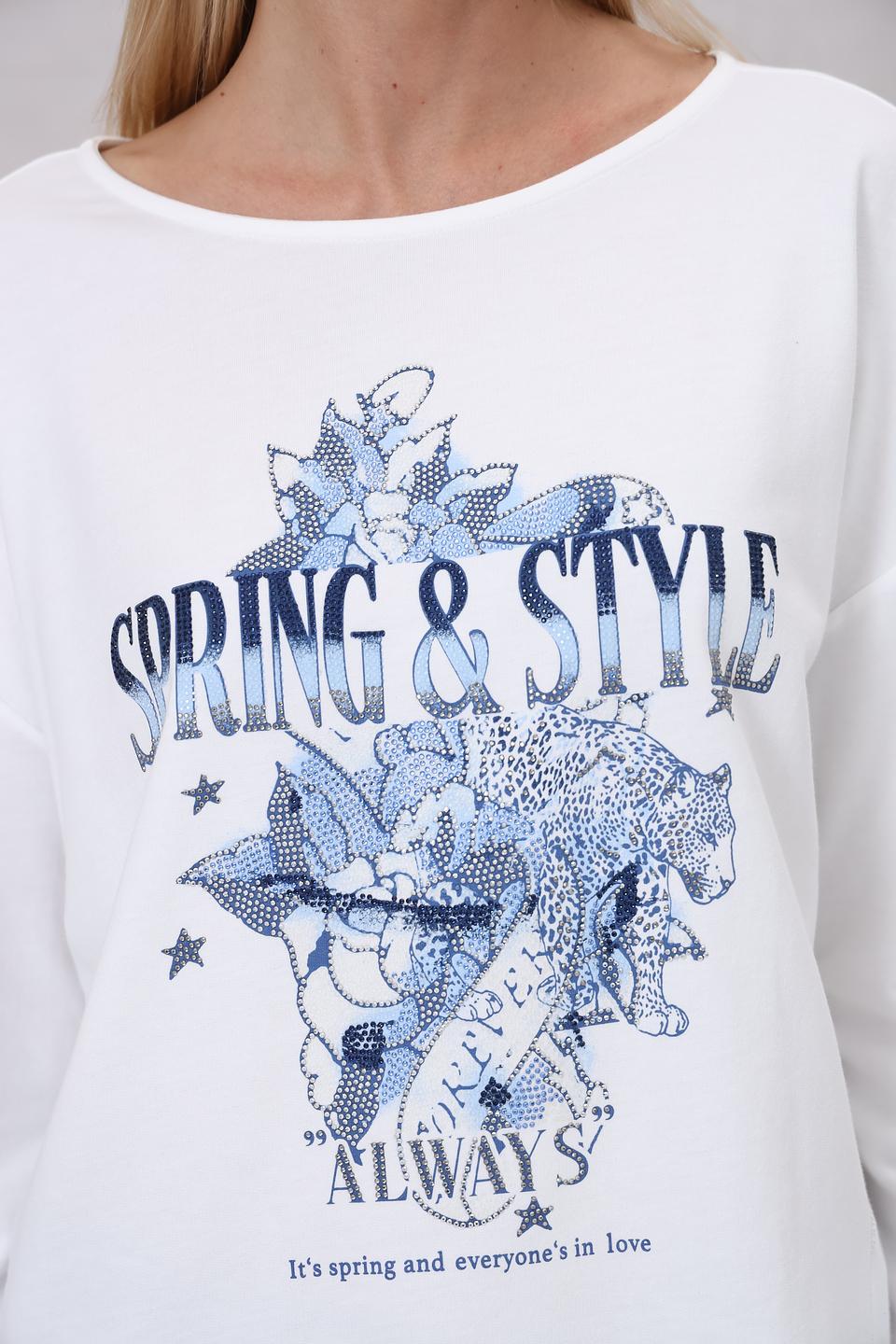 Лонгслив Monari с принтом Spring