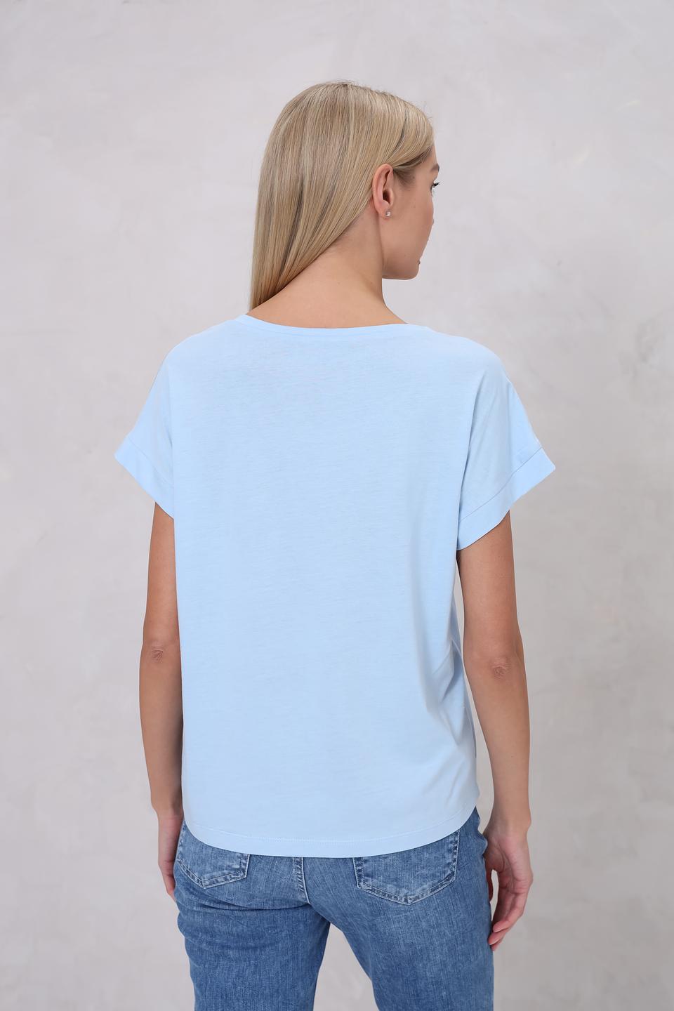 Блуза Monari голубая с карманом