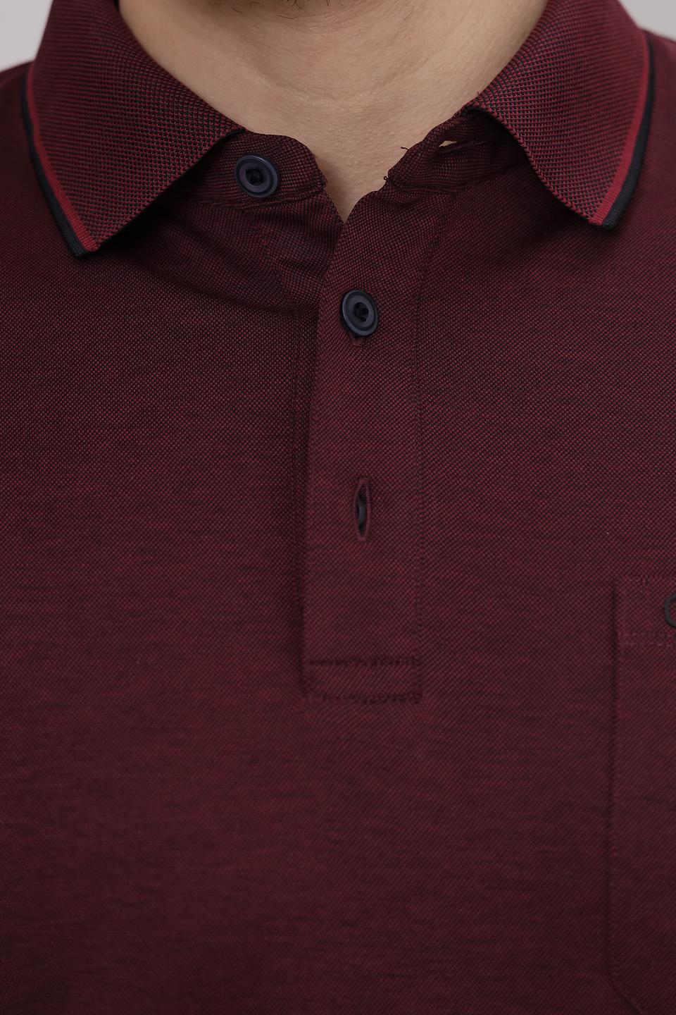 Поло Casa Moda с длинным рукавом бордовый