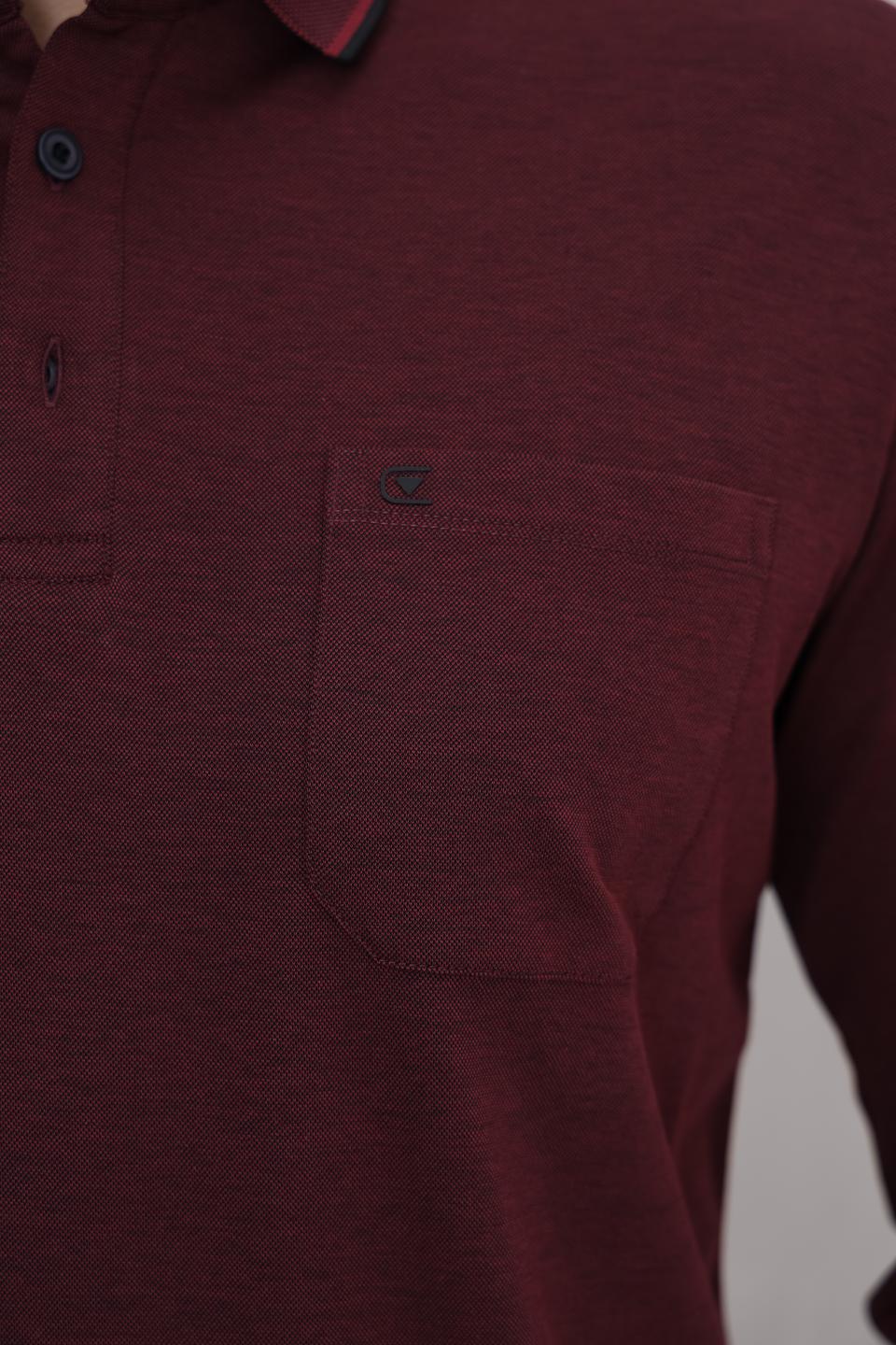 Поло Casa Moda с длинным рукавом бордовый
