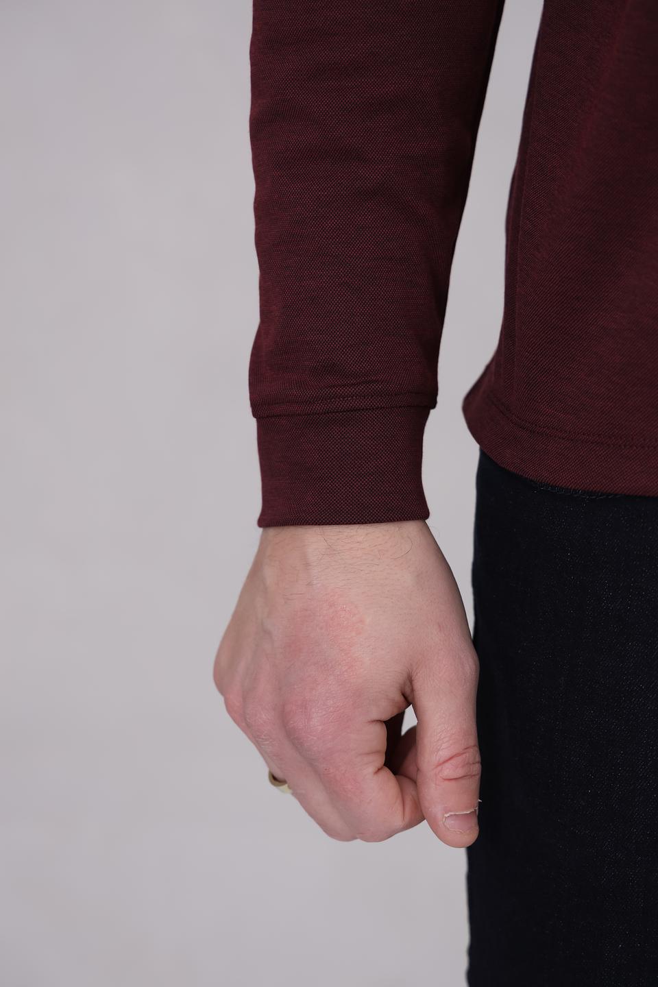 Поло Casa Moda с длинным рукавом бордовый