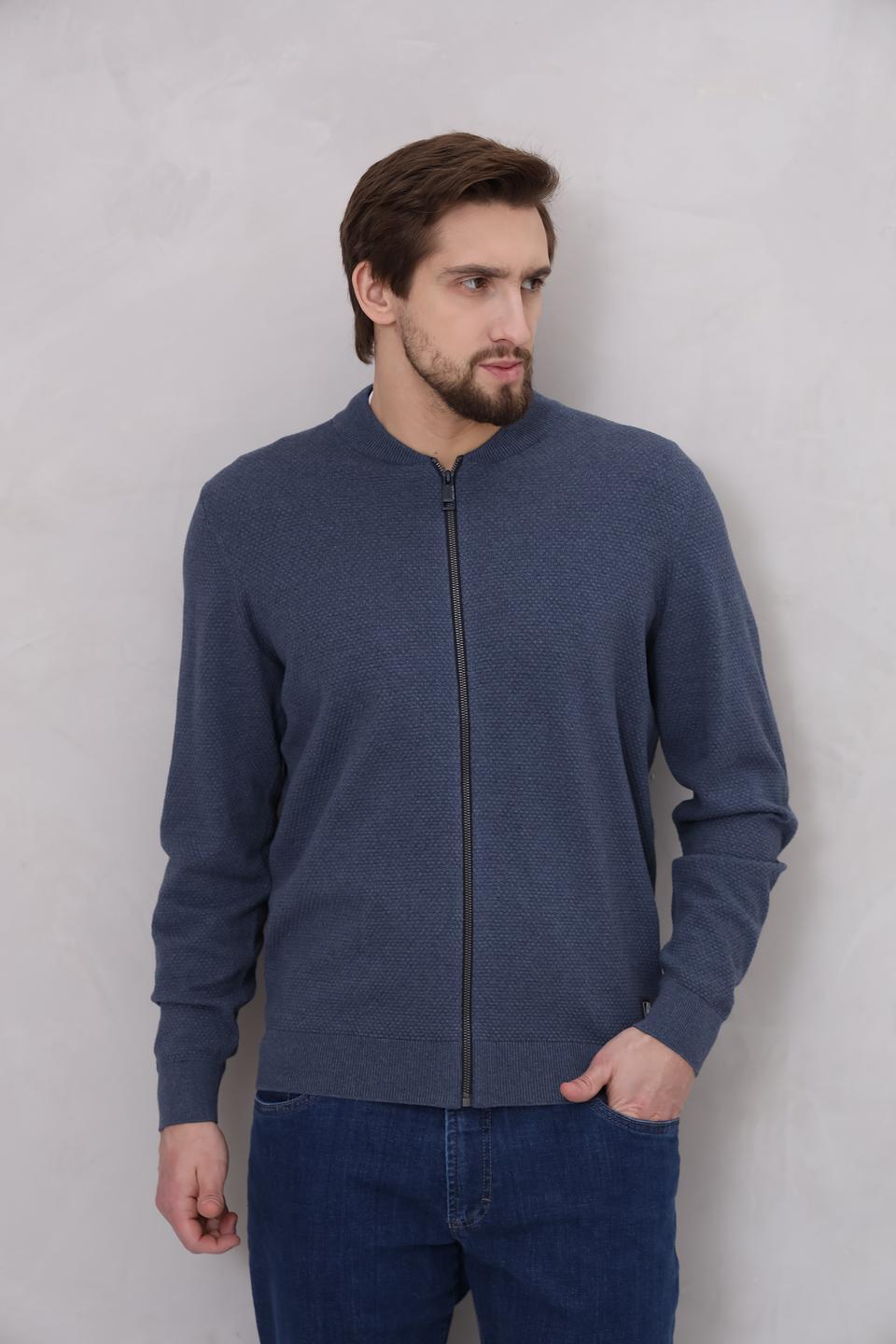 Кардиган Casa Moda мужской синий на молнии