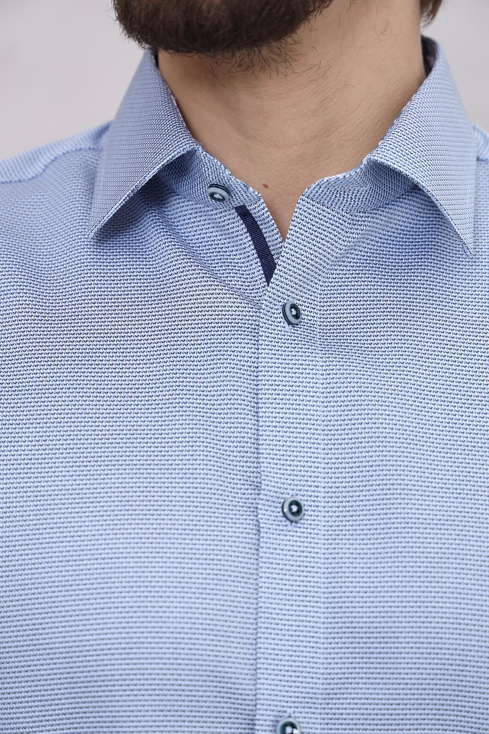 Рубашка Venti с принтом голубая