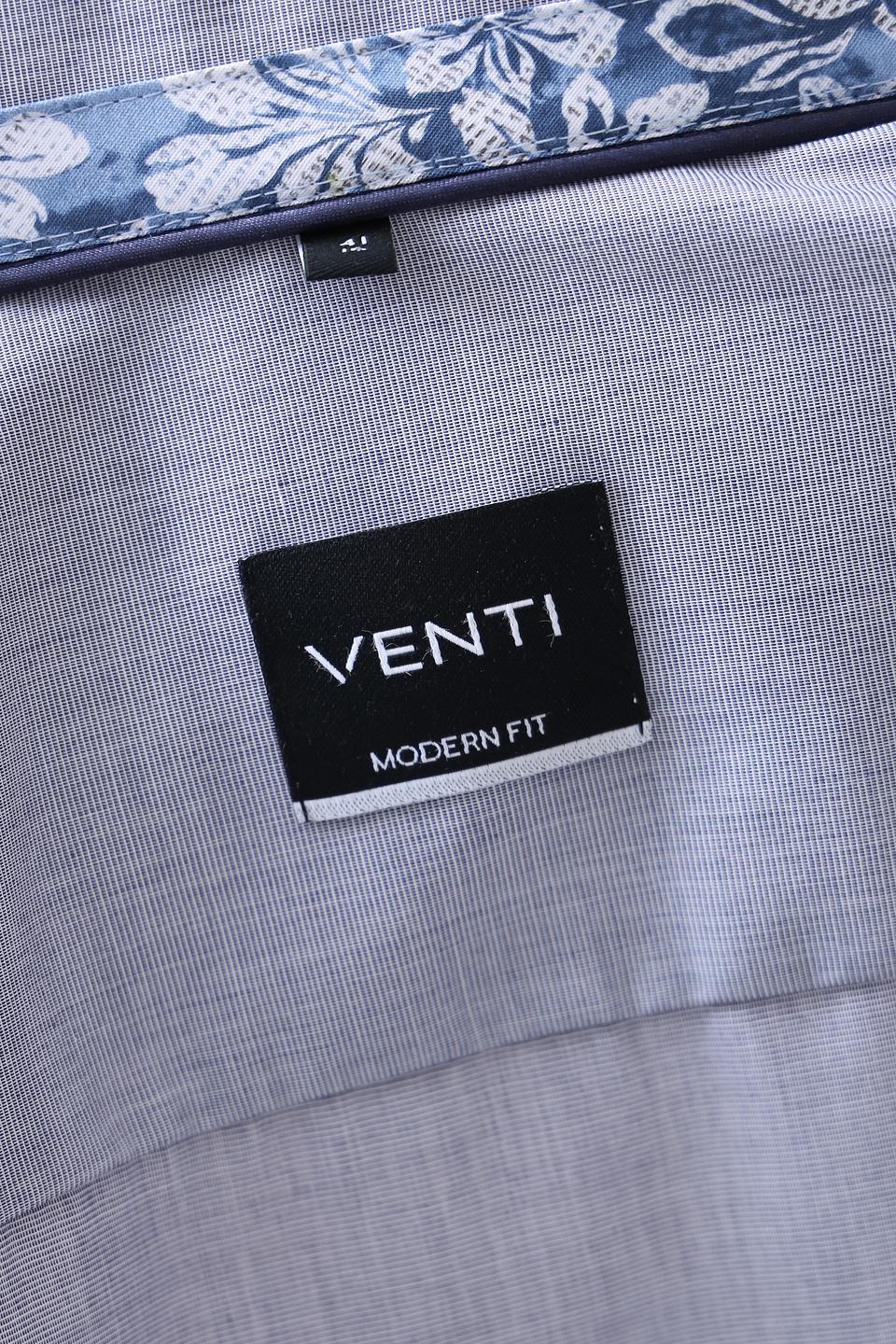 Рубашка Venti с принтом голубая