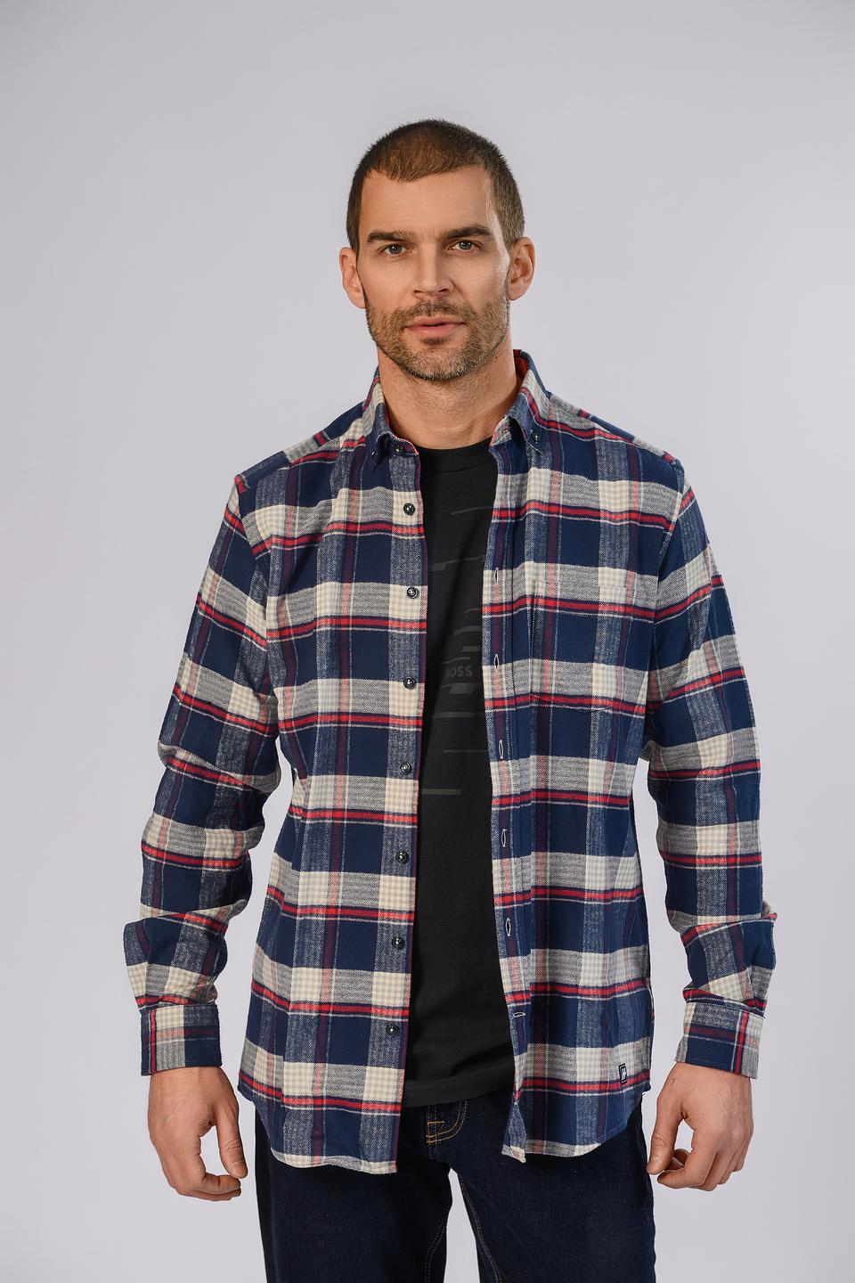 Рубашка Hechter клетка синяя