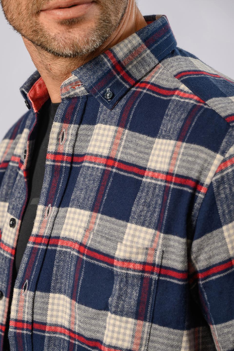 Рубашка Hechter клетка синяя